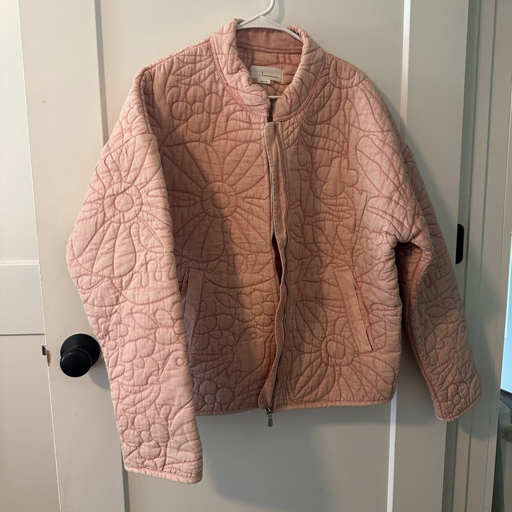 Pink Quilted Anthropologie Jacket